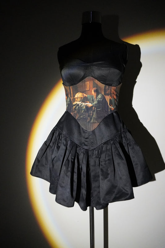 Work of Art Corset with Baby Doll Dress