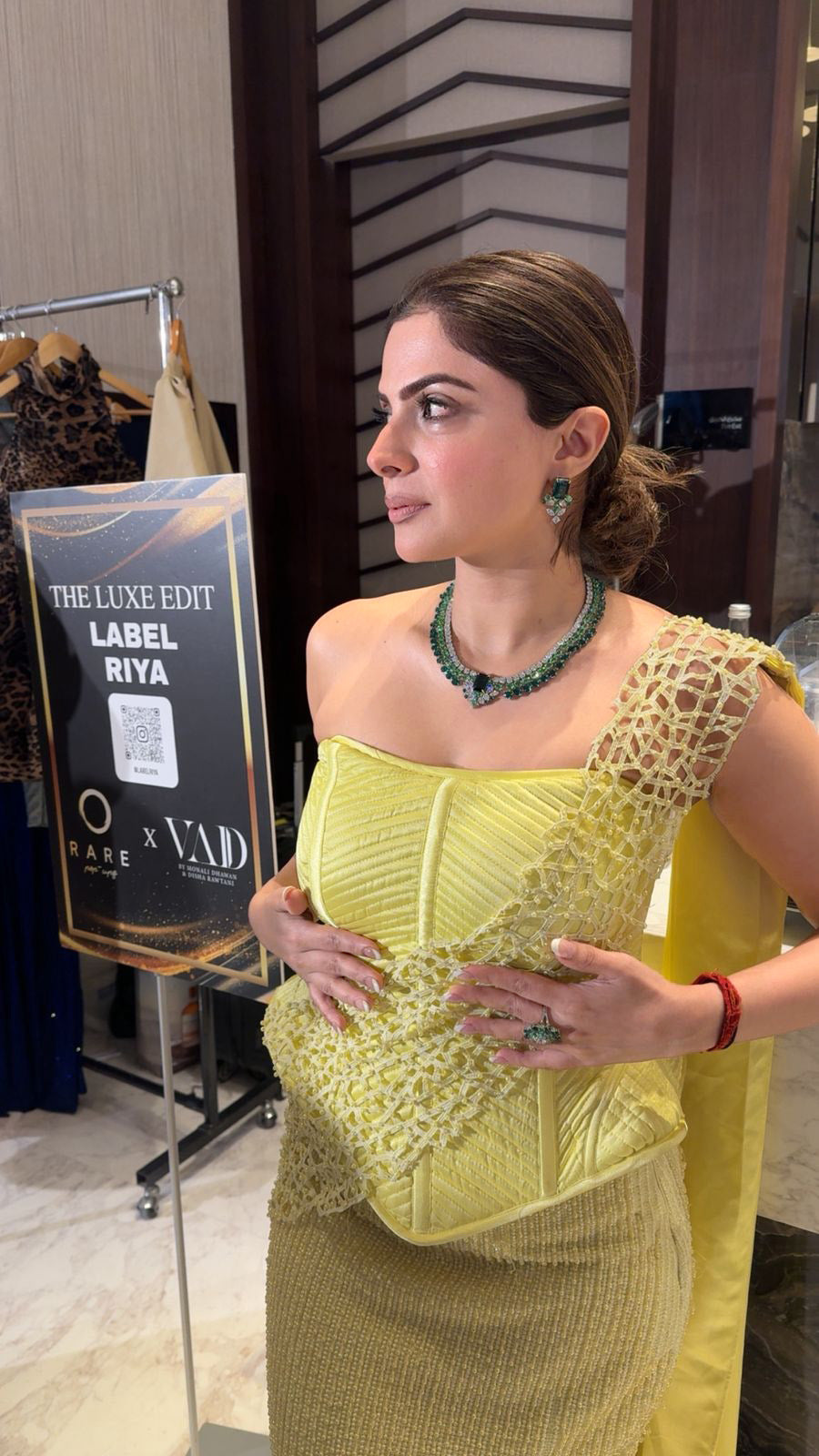 Beaded Lattice Draped Saree