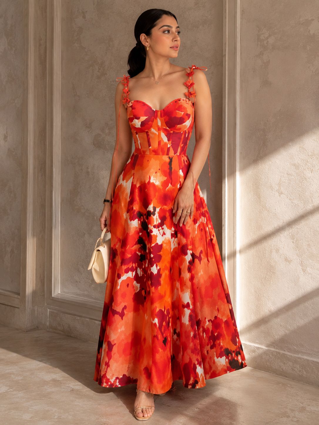 Ember Blossom Corset Dress