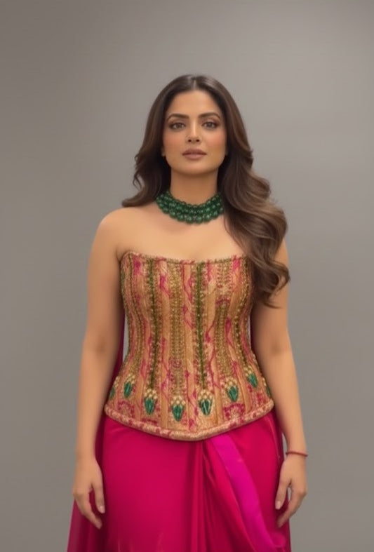 Pink Banarasi Brocade Saree